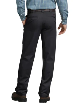 Pantalones de trabajo de sarga de corte recto y ajuste regular