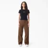 Pantalones de trabajo holgados teñidos en prenda 247 para mujer