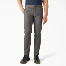 Pantalones de trabajo multiuso con corte ajustado y pernera cónica