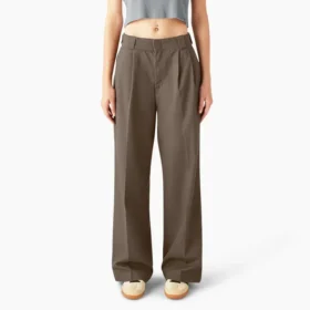 Pantalones de trabajo plisados para mujer