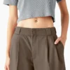 Pantalones de trabajo plisados para mujer