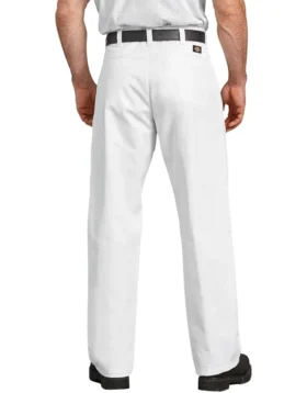 Pantalones industriales de corte holgado y frente liso