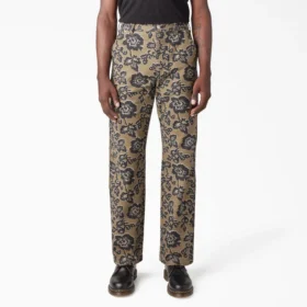 Pantalones utilitarios con estampado floral del desierto