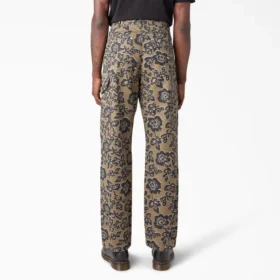 Pantalones utilitarios con estampado floral del desierto
