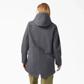 Parka de lona de algodón para mujer