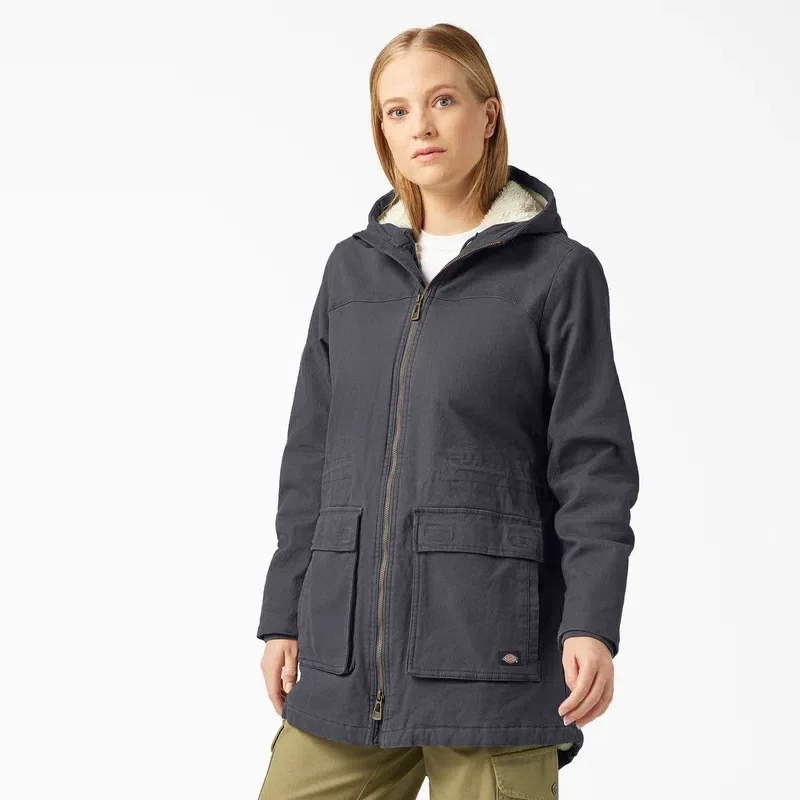 Parka de lona de algodón para mujer Parka de lona de algodón para mujer