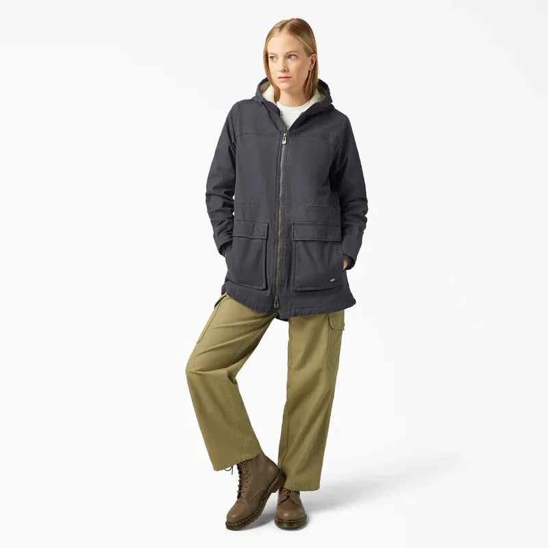 Parka de lona de algodón para mujer Parka de lona de algodón para mujer