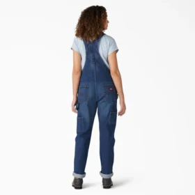 Petos de mezclilla de corte boyfriend para mujer