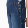 Petos de mezclilla de corte boyfriend para mujer