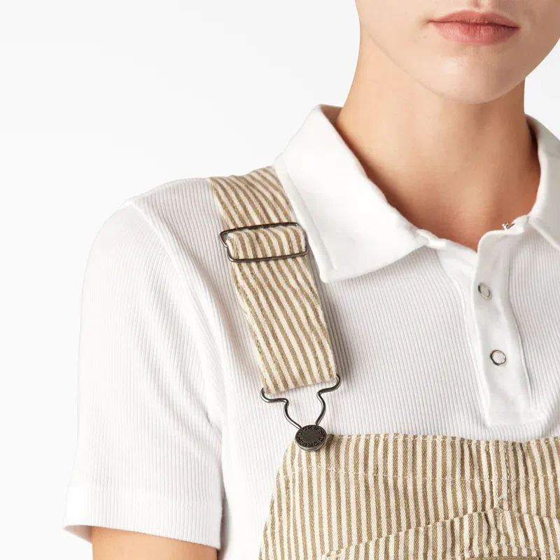 Petos de mujer de corte regular con rayas Hickory Petos de mujer de corte regular con rayas Hickory