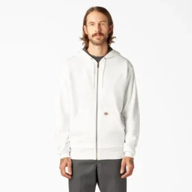 Sudadera con capucha de felpa con forro térmico y cremallera