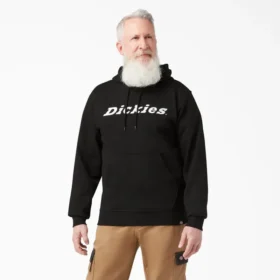 Sudadera con capucha de felpa con logotipo en letra cursiva