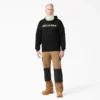 Sudadera con capucha de felpa con logotipo en letra cursiva Sudadera con capucha de felpa con logotipo en letra cursiva