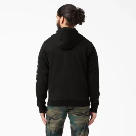 Sudadera con capucha de felpa y logo en la manga