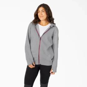 Sudadera con capucha de forro polar y cremallera completa de la línea Performance Workwear para mujer