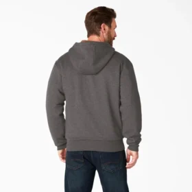 Sudadera con capucha y cremallera completa forrada de felpa de pelo largo