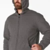 Sudadera con capucha y cremallera completa forrada de felpa de pelo largo Sudadera con capucha y cremallera completa forrada de felpa de pelo largo