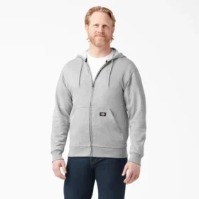 Sudadera con capucha y cremallera de forro polar de peso medio Sudadera con capucha y cremallera de forro polar de peso medio