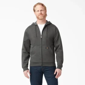 Sudadera con capucha y cremallera de forro polar de peso medio Sudadera con capucha y cremallera de forro polar de peso medio
