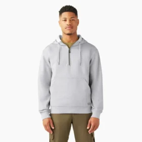 Sudadera con capucha y cremallera de un cuarto