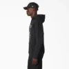 Sudadera con capucha y cuello de vaca desgastado Sudadera con capucha y cuello de vaca desgastado