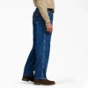 Vaqueros de denim grueso de corte recto y ajuste holgado Vaqueros de denim grueso de corte recto y ajuste holgado