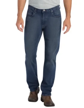 Vaqueros de mezclilla de 5 bolsillos, corte recto y ajuste regular de la serie X de Dickies