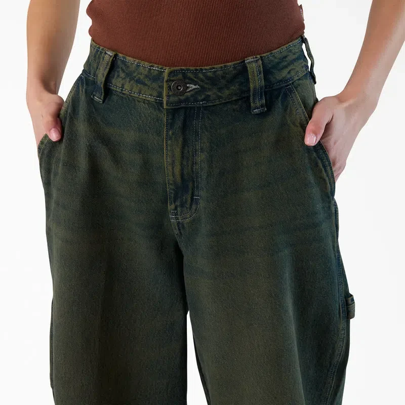 Vaqueros de mezclilla de corte holgado para mujer estilo carpintero Vaqueros de mezclilla de corte holgado para mujer estilo carpintero