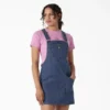 Vestido tipo peto de mezclilla de corte regular para mujer Vestido tipo peto de mezclilla de corte regular para mujer