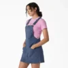 Vestido tipo peto de mezclilla de corte regular para mujer Vestido tipo peto de mezclilla de corte regular para mujer