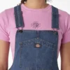 Vestido tipo peto de mezclilla de corte regular para mujer Vestido tipo peto de mezclilla de corte regular para mujer